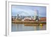 Storm over Portland and Willamette River, Portland, Oregon.-Craig Tuttle-Framed Photographic Print