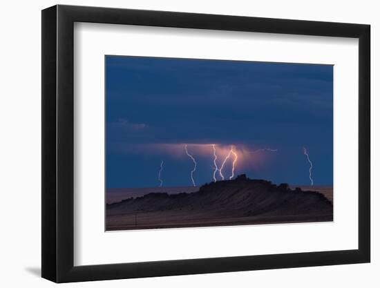 Storm Over Shiprock Dike New Mexico-Steve Gadomski-Framed Premium Photographic Print