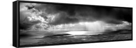 Storm over the Sea Between Eigg and the Mainland, Highland, Scotland, UK-Lee Frost-Framed Stretched Canvas