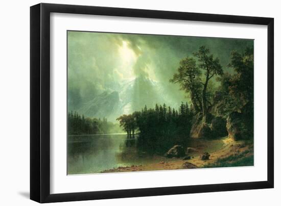 Storm over the Sierra Nevada-Albert Bierstadt-Framed Art Print