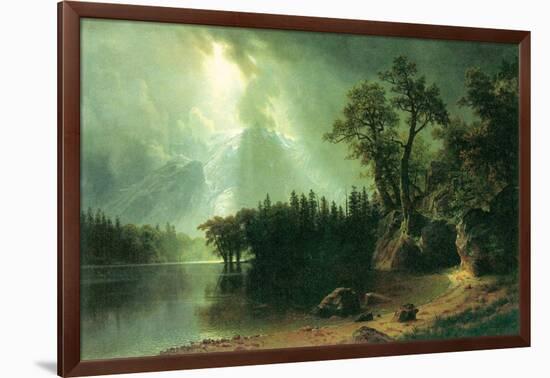 Storm over the Sierra Nevada-Albert Bierstadt-Framed Art Print