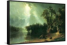 Storm over the Sierra Nevada-Albert Bierstadt-Framed Stretched Canvas