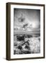 Storm Passing at Thor's Well Oregon Coast Black White-Vincent James-Framed Photographic Print