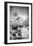 Storm Passing at Thor's Well Oregon Coast Black White-Vincent James-Framed Photographic Print