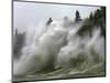 Storm Waves on Lake Superior Crashing on Minnesota Shoreline-Layne Kennedy-Mounted Photographic Print