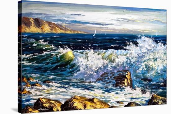 Storm Waves On Seacoast-balaikin2009-Stretched Canvas