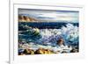 Storm Waves On Seacoast-balaikin2009-Framed Art Print