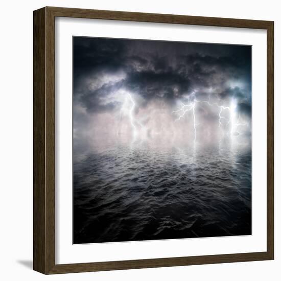 Storm-ongap-Framed Art Print