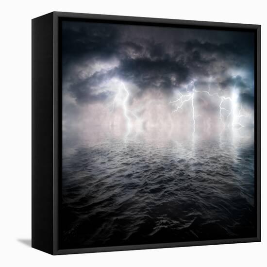 Storm-ongap-Framed Stretched Canvas