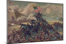 Storming Fort Wagner, 1890-Kurz And Allison-Mounted Giclee Print