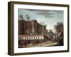 Storming of the Bastille, 14th July 1789-French School-Framed Giclee Print