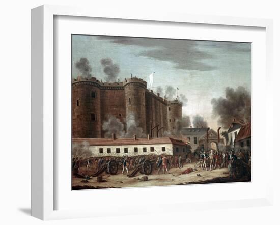 Storming of the Bastille, 14th July 1789-French School-Framed Giclee Print