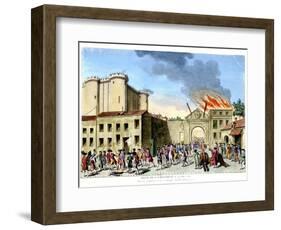 Storming of the Bastille, French Revolution, Paris, 1789-null-Framed Giclee Print