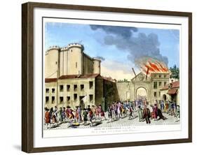 Storming of the Bastille, French Revolution, Paris, 1789-null-Framed Giclee Print