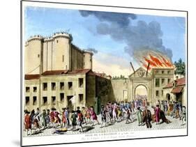 Storming of the Bastille, French Revolution, Paris, 1789-null-Mounted Giclee Print