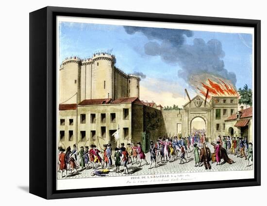 Storming of the Bastille, French Revolution, Paris, 1789-null-Framed Stretched Canvas