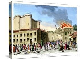 Storming of the Bastille, French Revolution, Paris, 1789-null-Stretched Canvas