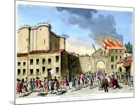 Storming of the Bastille, French Revolution, Paris, 1789-null-Mounted Giclee Print