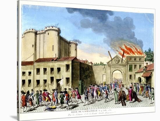 Storming of the Bastille, French Revolution, Paris, 1789-null-Stretched Canvas