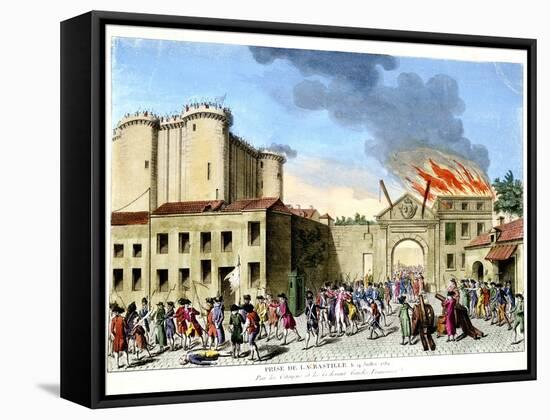 Storming of the Bastille, French Revolution, Paris, 1789-null-Framed Stretched Canvas