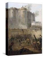 Storming of the Bastille, July 14th 1789-Jean Baptiste Lallemand-Stretched Canvas