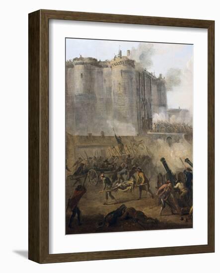 Storming of the Bastille, July 14th 1789-Jean Baptiste Lallemand-Framed Art Print