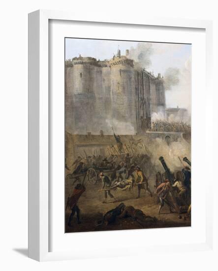 Storming of the Bastille, July 14th 1789-Jean Baptiste Lallemand-Framed Art Print