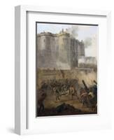 Storming of the Bastille, July 14th 1789-Jean Baptiste Lallemand-Framed Art Print