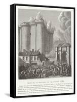 Storming of the Bastille, Paris, French Revolution, 14 July 1789-Jean Duplessis-bertaux-Framed Stretched Canvas