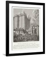 Storming of the Bastille, Paris, French Revolution, 14 July 1789-Jean Duplessis-bertaux-Framed Giclee Print