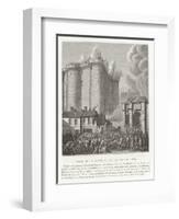 Storming of the Bastille, Paris, French Revolution, 14 July 1789-Jean Duplessis-bertaux-Framed Giclee Print