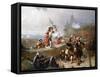 Storming the Battlements-Robert Alexander Hillingford-Framed Stretched Canvas