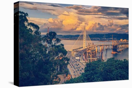 Stormy Afternoon at Bay Bridge East Span California-Vincent James-Stretched Canvas