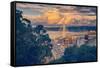 Stormy Afternoon at Bay Bridge East Span California-Vincent James-Framed Stretched Canvas