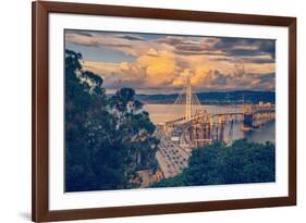 Stormy Afternoon at Bay Bridge East Span California-Vincent James-Framed Photographic Print