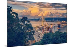 Stormy Afternoon at Bay Bridge East Span California-Vincent James-Mounted Photographic Print