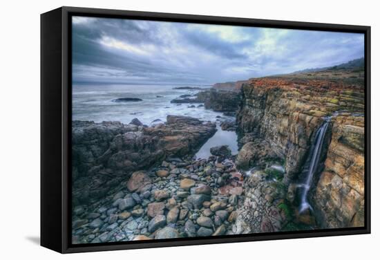 Stormy Afternoon at Phillips Gulch, California Coast-Vincent James-Framed Stretched Canvas