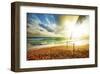 Stormy Andaman Sea at Sunset-null-Framed Art Print