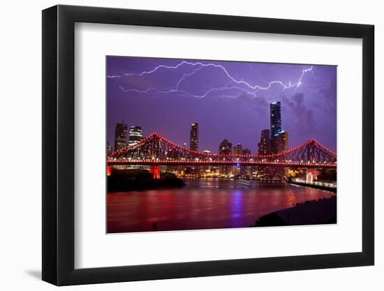 Stormy Brisbane-PJ Reading-Framed Photographic Print