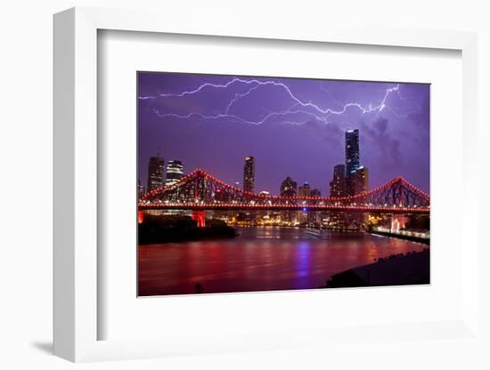 Stormy Brisbane-PJ Reading-Framed Photographic Print