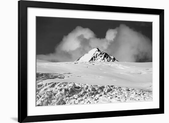 Stormy clouds approaching the Lilliehookbreen Glacier.-Sergio Pitamitz-Framed Photographic Print