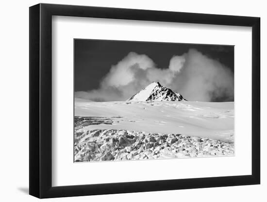 Stormy clouds approaching the Lilliehookbreen Glacier.-Sergio Pitamitz-Framed Photographic Print