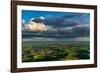 Stormy clouds over rolling hills from Steptoe Butte near Colfax, Washington State, USA-Chuck Haney-Framed Photographic Print