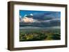 Stormy clouds over rolling hills from Steptoe Butte near Colfax, Washington State, USA-Chuck Haney-Framed Photographic Print