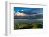 Stormy clouds over rolling hills from Steptoe Butte near Colfax, Washington State, USA-Chuck Haney-Framed Photographic Print