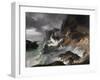 Stormy Coast Scene after a Shipwreck-Horace Vernet-Framed Giclee Print