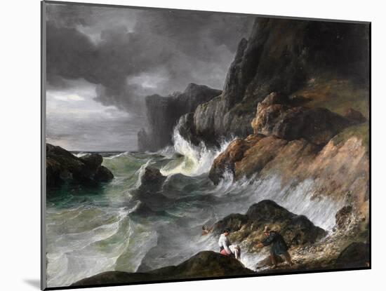 Stormy Coast Scene after a Shipwreck-Horace Vernet-Mounted Giclee Print