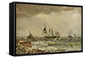 Stormy Coast-null-Framed Stretched Canvas