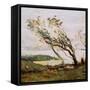 Stormy Day on the Channel (Oil on Canvas)-Jean Baptiste Camille Corot-Framed Stretched Canvas