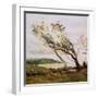 Stormy Day on the Channel (Oil on Canvas)-Jean Baptiste Camille Corot-Framed Giclee Print